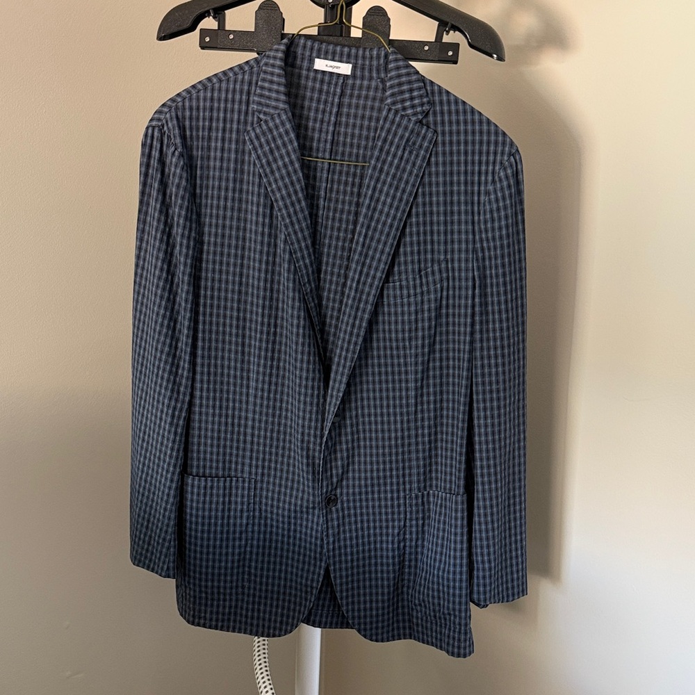 Boglioli Blue Checkered Blazer
